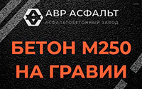 Бетон М250 на гравии в Саперном